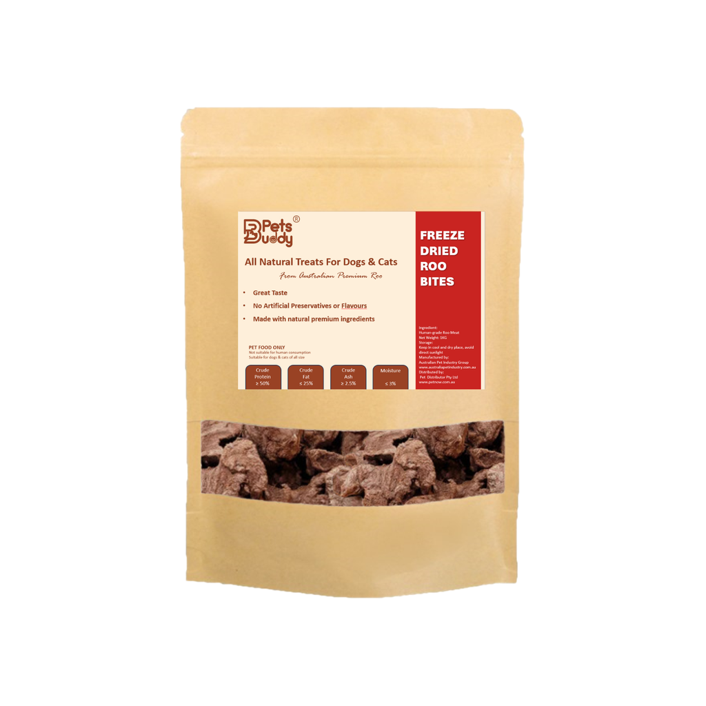 PetsBuddy Freeze Dried Treat Kangaroo 1kg