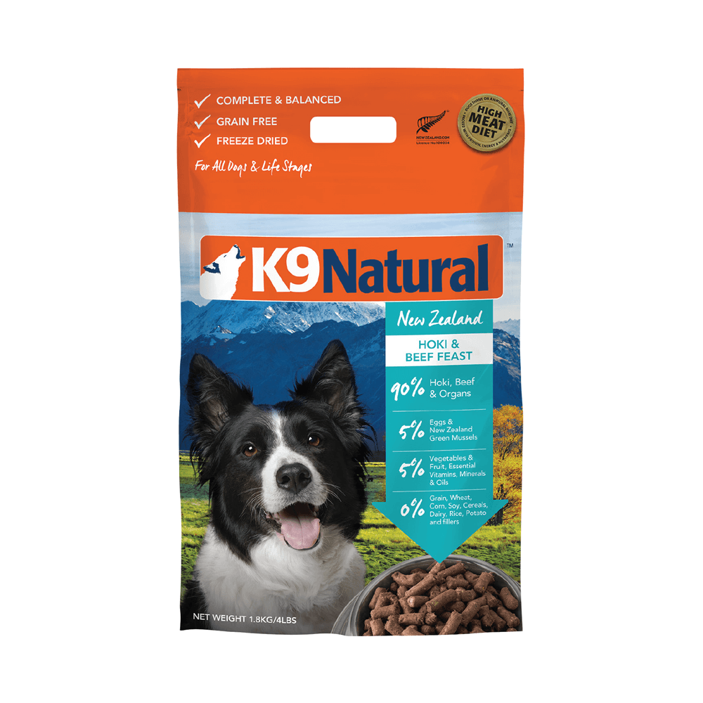K9 Natural Freeze Dried Beef & Hoki Feast 1.8kg