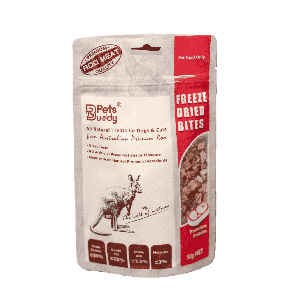 PetsBuddy Freeze Dried Treat Kagaroo Meat 50g