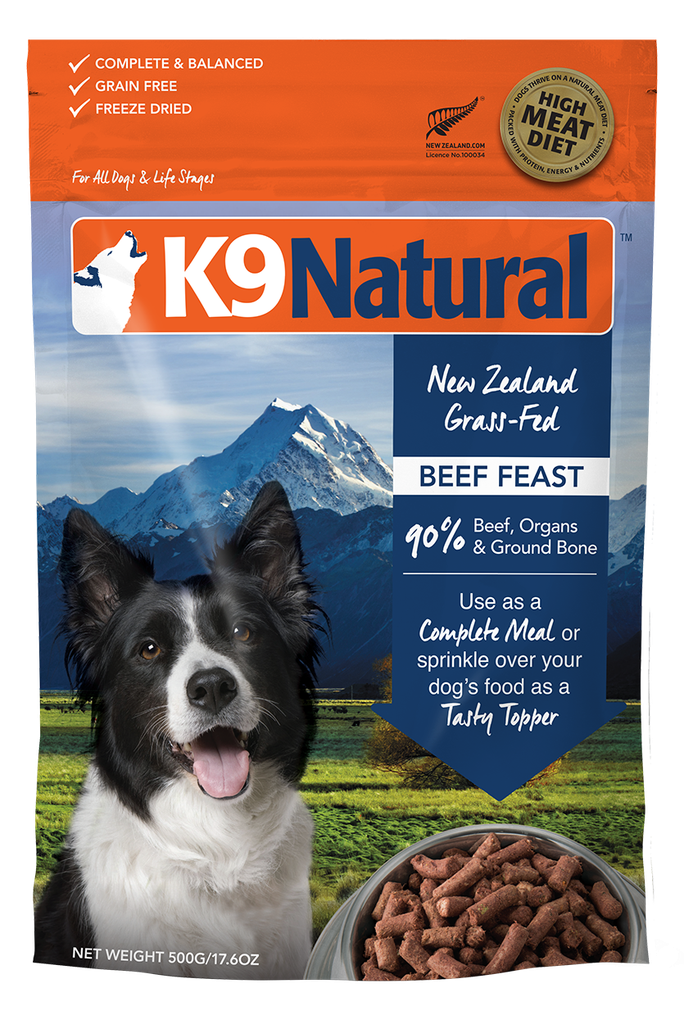 K9 Natural Freeze Dried Beef Feast 500g