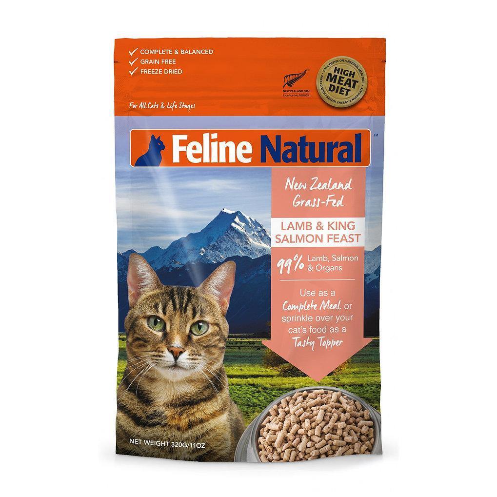 Feline Natural Lamb and King Salmon Freeze Dried Cat Food 320g