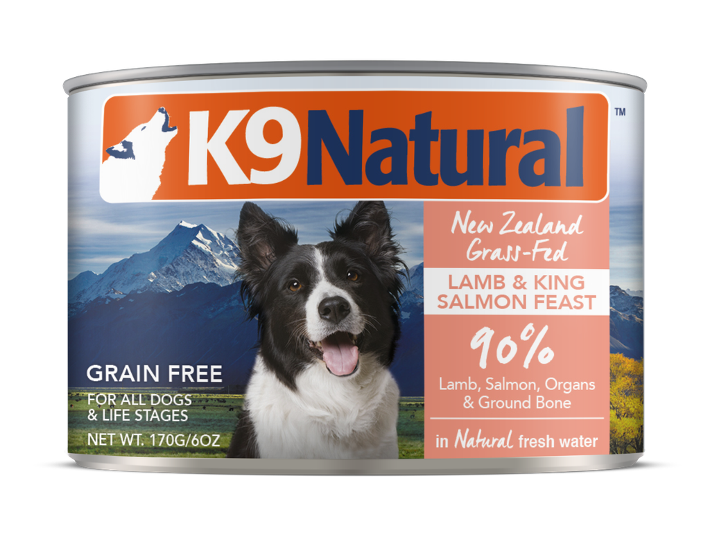 K9 Natural Lamb and King Salmon Feast Canned Dog Food 170g x 12 Cans