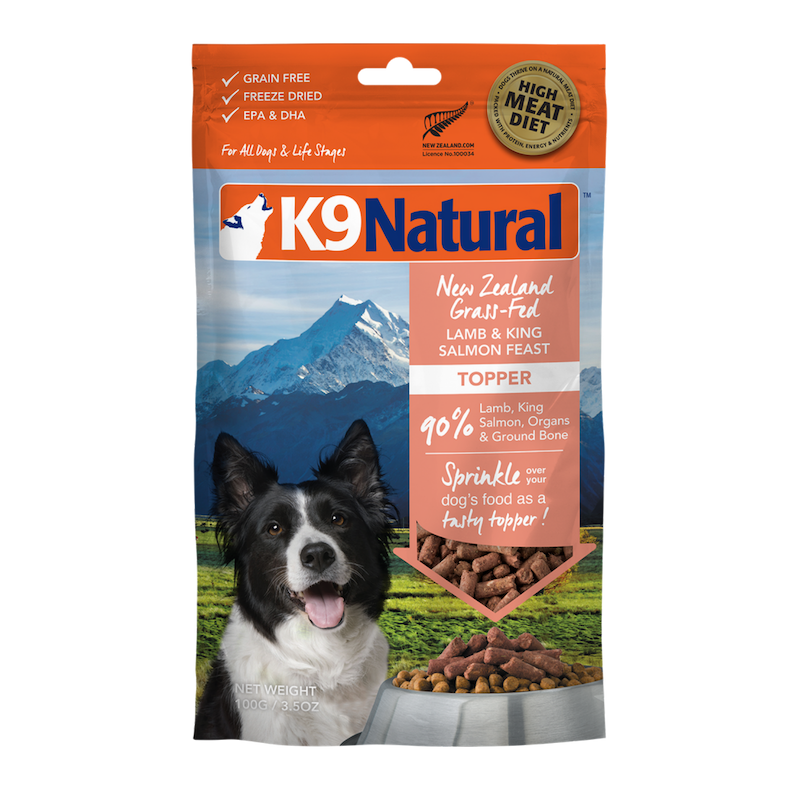 K9 Natural Freeze Dried Lamb and King Salmon Topper 100g