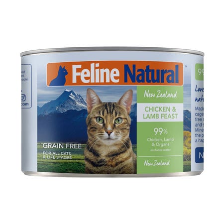 Feline Natural Chicken and Lamb Wet Cat Food 170g x 12 Cans