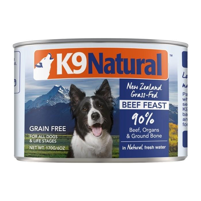 K9 Natural Beef Feast Canned Dog Food 170g x 12 Cans