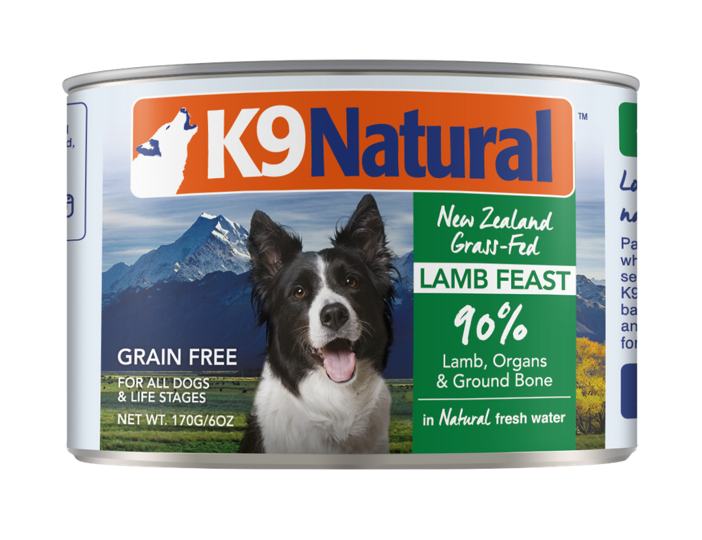 K9 Natural Lamb Feast Canned Dog Food 170g x 12 Cans
