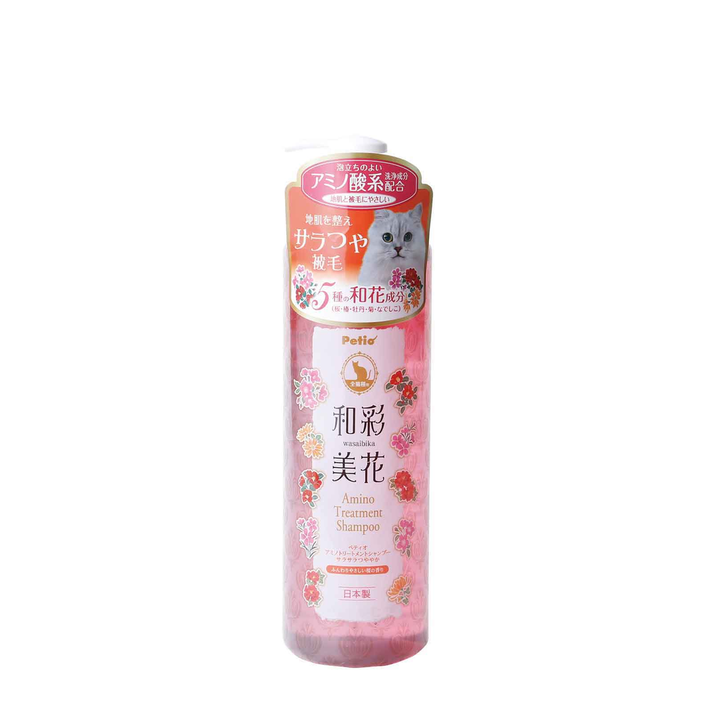 Petio Wasai Mika Amino Cherry Blossom Scent Cat Treatment Shampoo 480ml